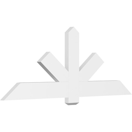 Ekena Millwork Kennewick Architectural Grade PVC Gable Bracket, 72"W x 27"H x 2"D x 6"F, 9/12 Pitch GBP072X27X0206KEN00
